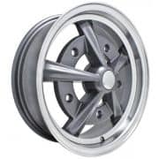 Raider - 15" x 5" - in anthracite with polished lip - a beautiful looking wheel
