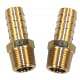 Oil line brass fittings - 1/4" NPT to 1/2" hose 