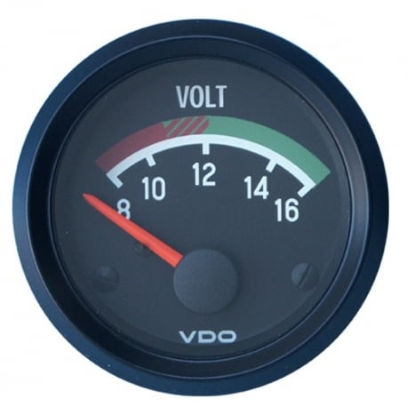 VDO Volt Gauge - 8 to 16 volts - (wiring not included) - Rod Penrose Racing