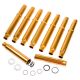 SCAT Adjustable Gold Anodized push rod tubes - triple "O" ring