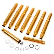 SCAT Adjustable Gold Anodized push rod tubes - triple "O" ring