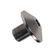 Broached pulley bolt