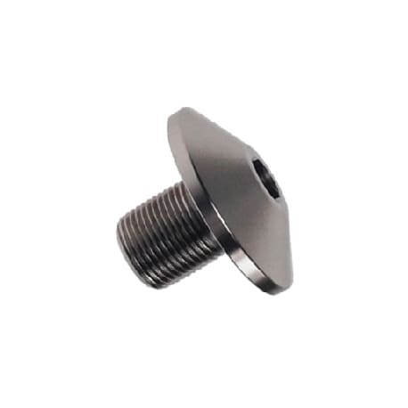 Broached pulley bolt